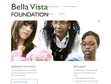 Tablet Screenshot of bellavistafoundation.org